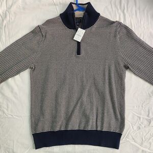 NWT J. Crew Mens Navy Striped Sweater